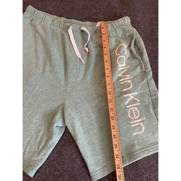 CALVIN KLEIN MEN'S DRAWSTRING PULL ON SWEAT SHORTS GREEN SHORTS SIZE LARGE - Picture 5 of 5